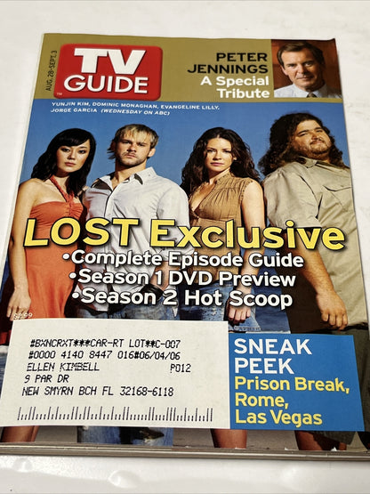 Peter Jennings Yunjin Kim Dominic Monaghan Evangeline Lilly Jorge Garcia Rome