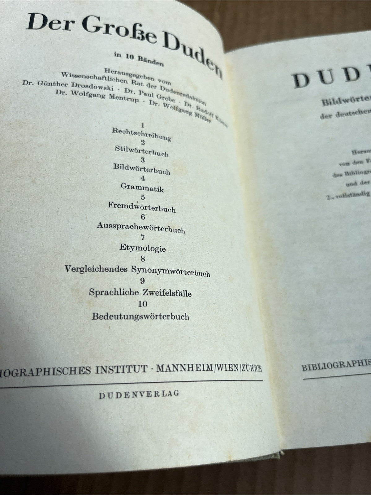 Der Grobe Duden Blidworterbuch Hardcover  Vintage German Book 1958