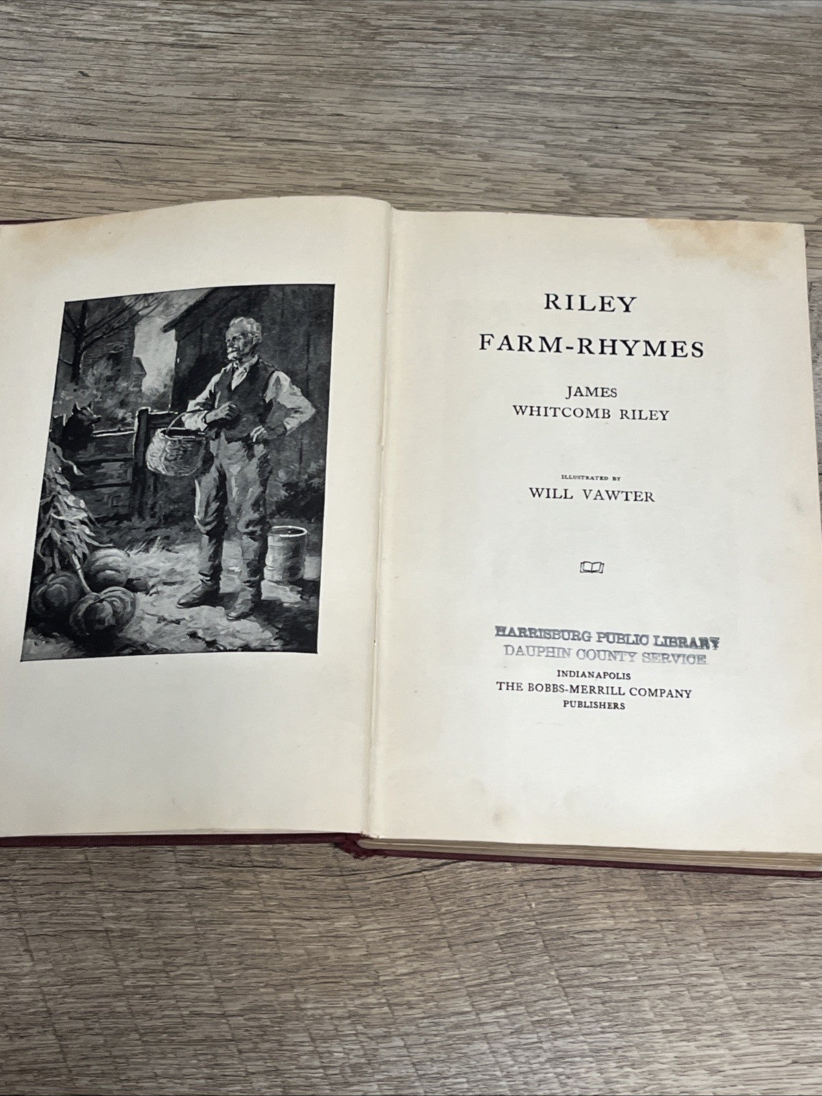 Riley Farm Rhymes Book 1921 James Whitcomb Riley