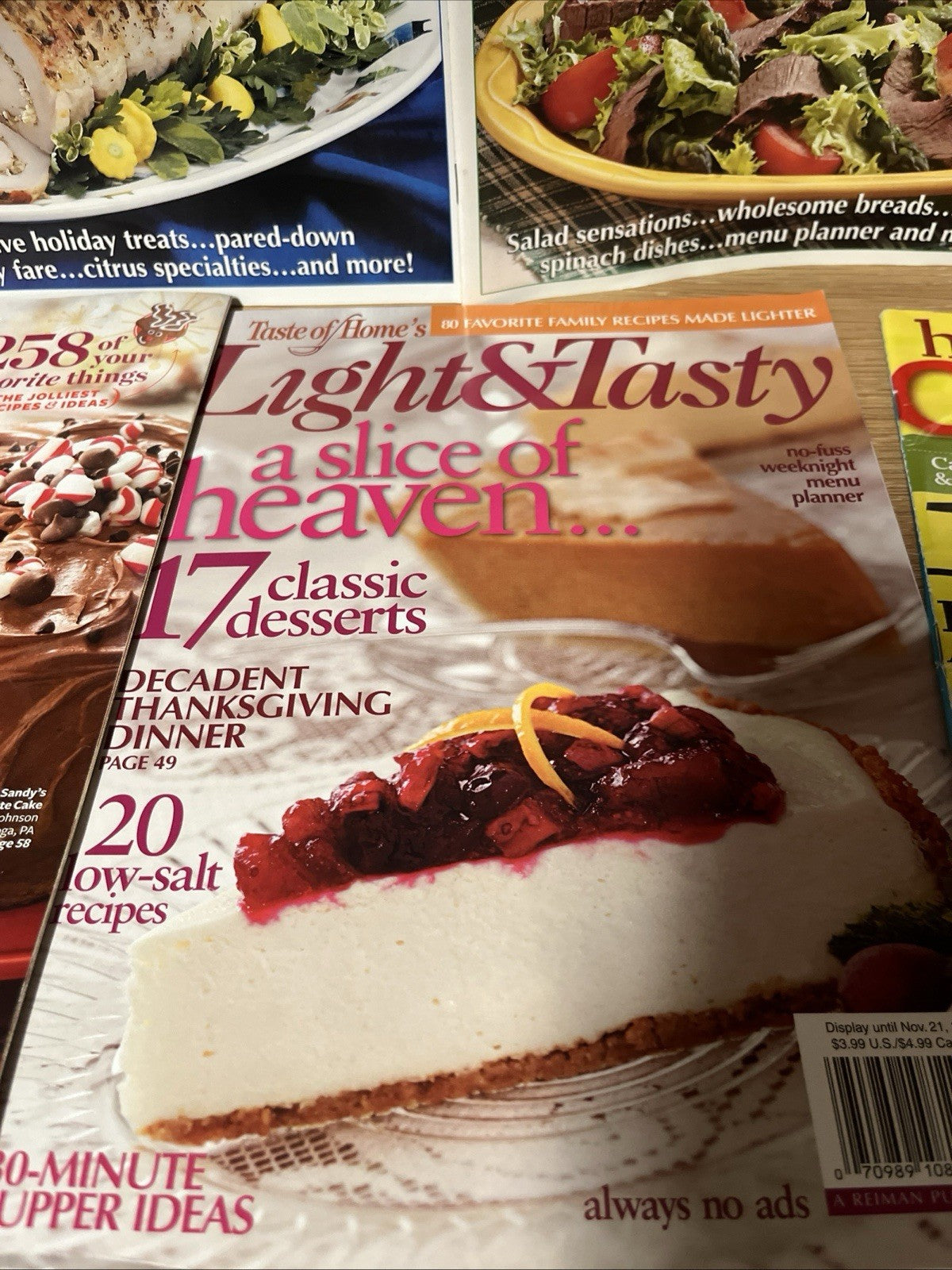 Lot of 4 Taste of Home Quick Cooking & Eating Well Magazine Back Issues