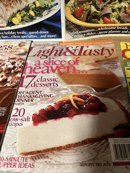 Lot of 4 Taste of Home Quick Cooking & Eating Well Magazine Back Issues