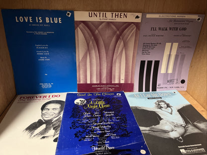 Lot of 23 vintage music sheets / 1930s 1940s 50s,60s 70s 80s 90s ￼