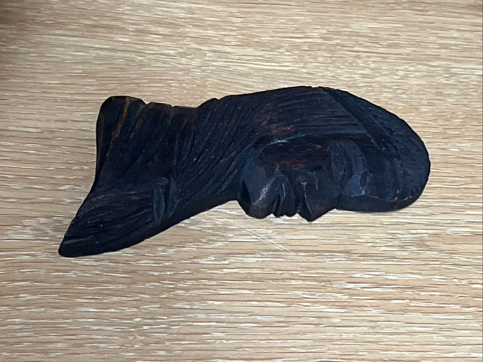 Osabel Tallado A Mano Argentina Wood Carving Lady Head Small Wall Hanging Art
