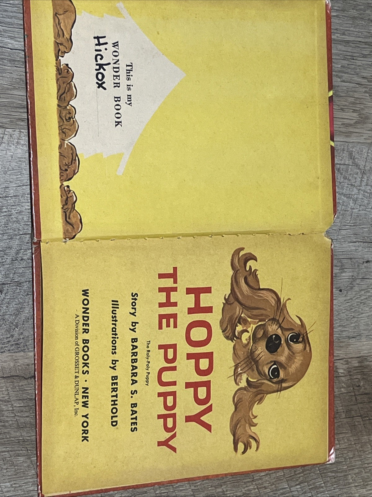 Wonder Books : Hoppy The Puppy By Barbara Bates 1950 ~ ACCEPTABLE