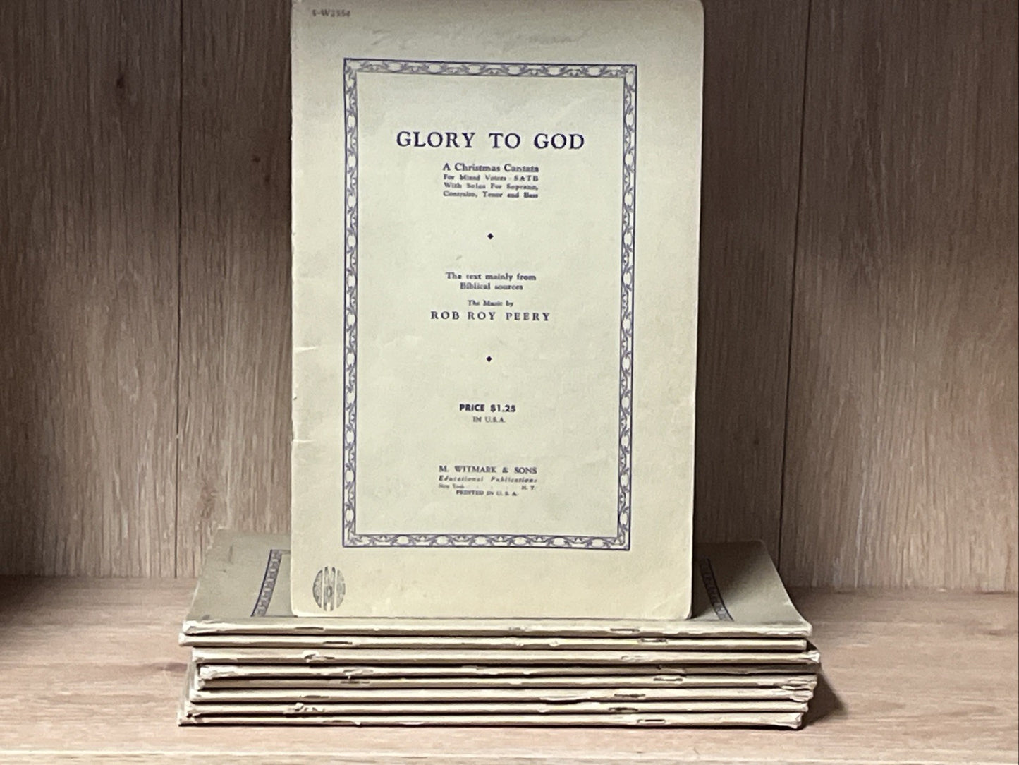 Lot Of 9 Glory To God ; A Christmas Cantata For Mixed Voices, SATB..M.Sheet 1931