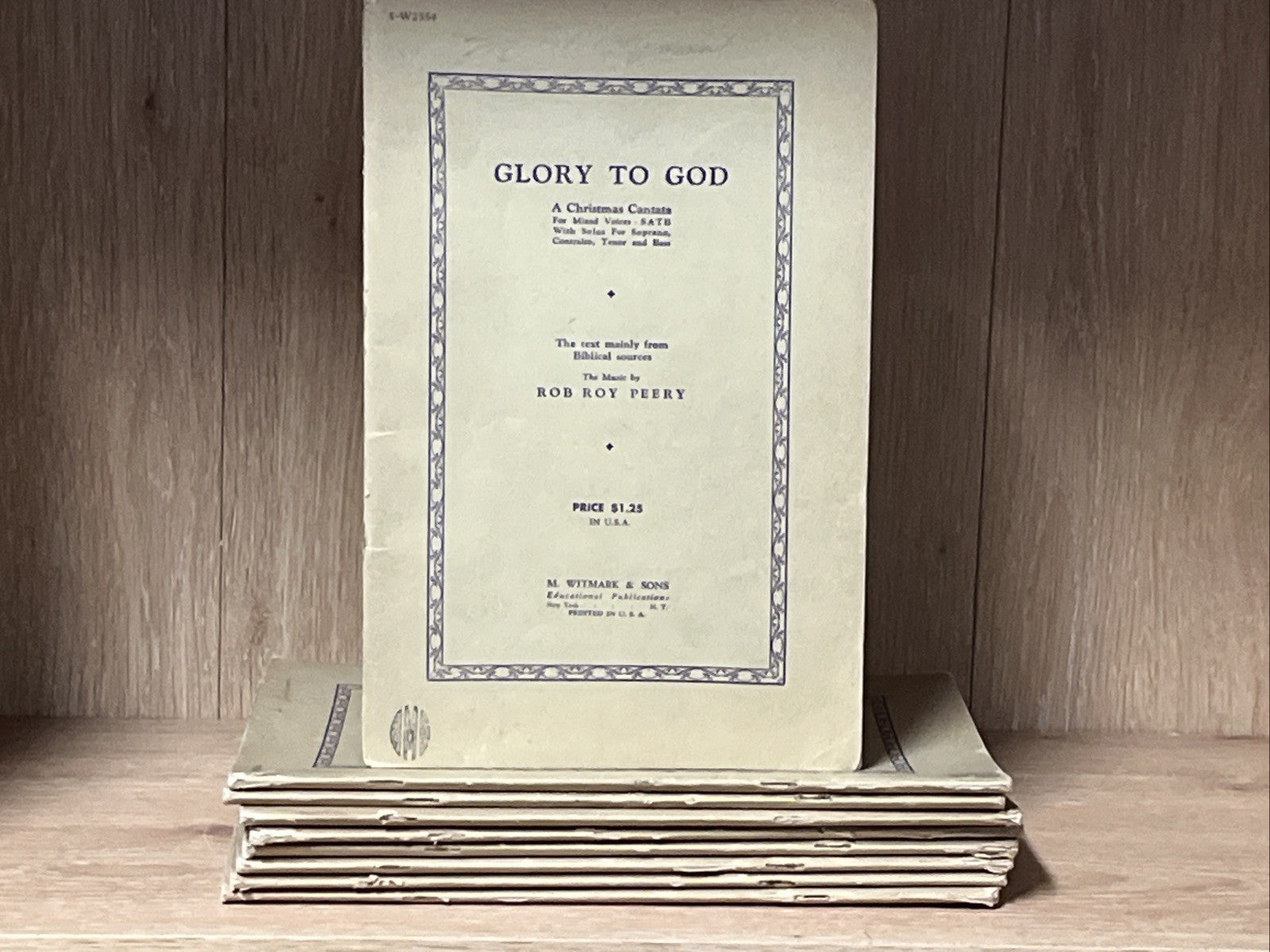 Lot Of 9 Glory To God ; A Christmas Cantata For Mixed Voices, SATB..M.Sheet 1931