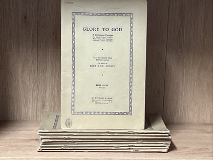 Lot Of 9 Glory To God ; A Christmas Cantata For Mixed Voices, SATB..M.Sheet 1931