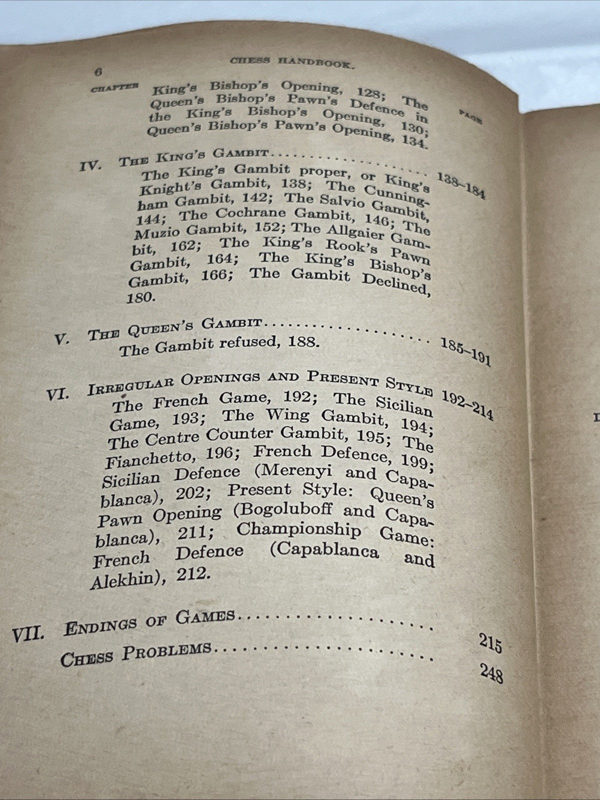The American Chess Player's Hand Book (1934 Hardcover) Vintage, Classic - rough