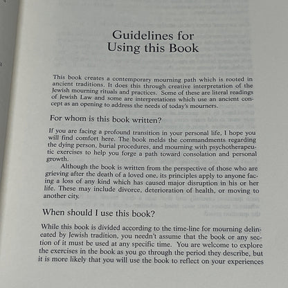 Mourning & Mitzvah 2nd Ed A Guided Journal for Walking the Mourners Path Through