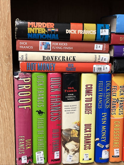 Dick Francis Book Hardcover lot of 27 Mystery Detective Horse Racing Novels