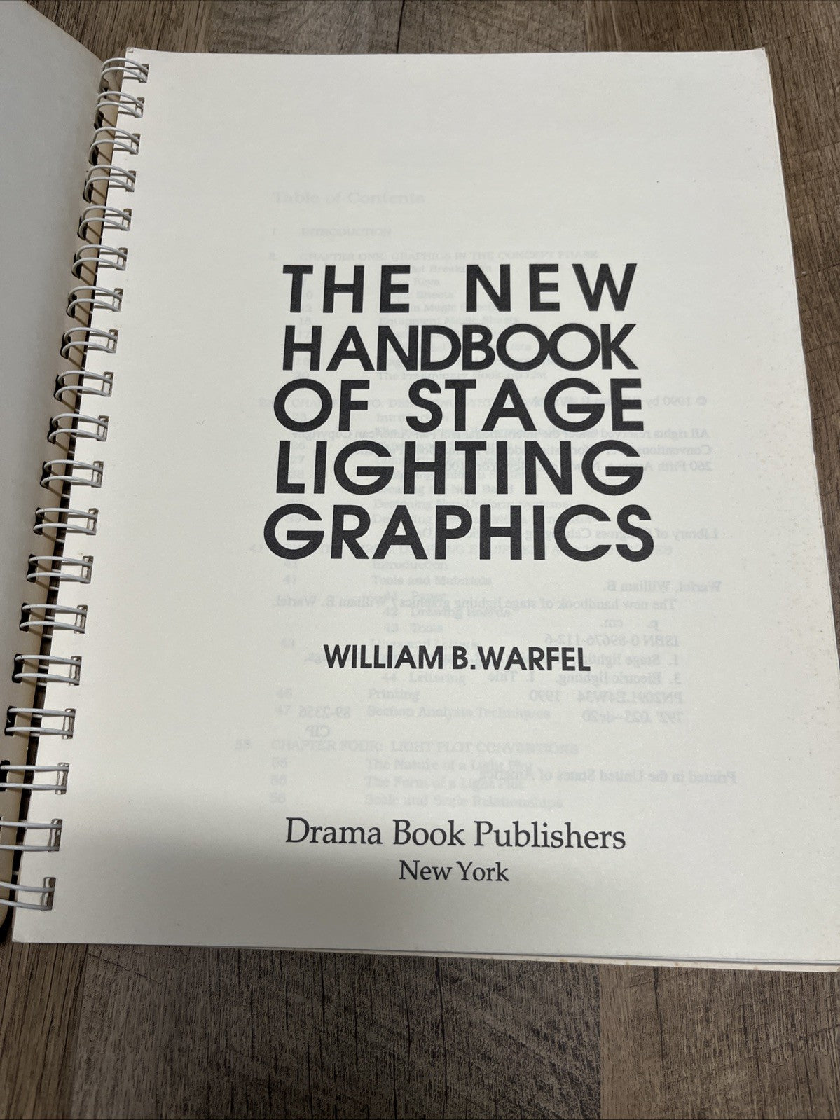 THE NEW HANDBOOK OF STAGE LIGHTING GRAPHICS By William B. Warfel **Excellent**