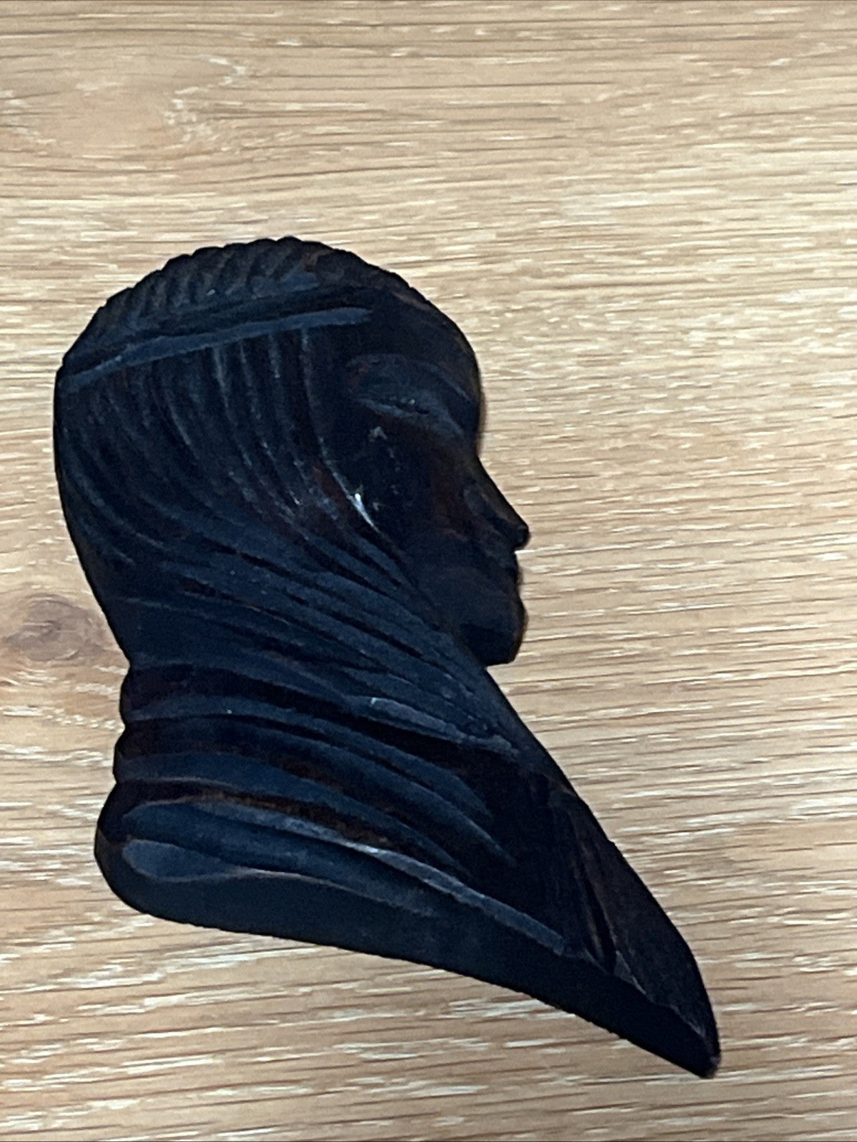 Osabel Tallado A Mano Argentina Wood Carving Lady Head Small Wall Hanging Art