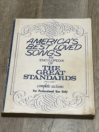 America's Best Loved Songs & Encyclopedia Great Standards Songbook Sheet Music