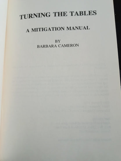 Turning the Tables, A Mitigation Manual 1st Ed Barbara Cameron 1984 AFA USA