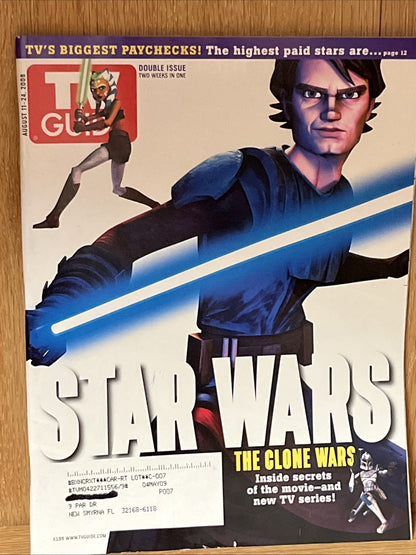Star Wars TV Guide Double Issues Two Weeks In One -  August 11-24 2008