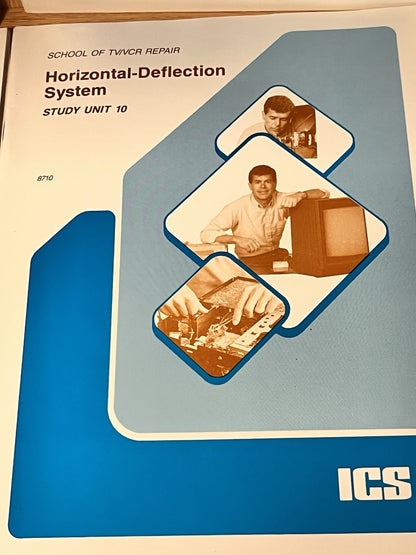 Lot of 13 School of TV and VCR Repair Parts ICS Manuals 1980s