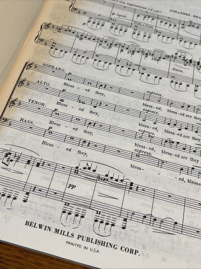 Vintage Song Book JOHANNES BRAHMS "A German Requiem" Paperback 96 pages