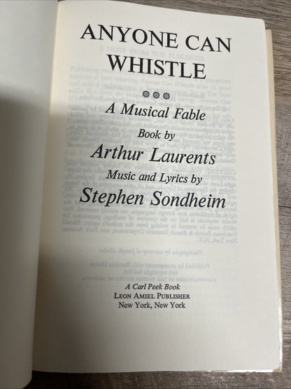Anyone Can Whistle by Laurents & Sondheim (1976, Hardcover) NF in NF DJ