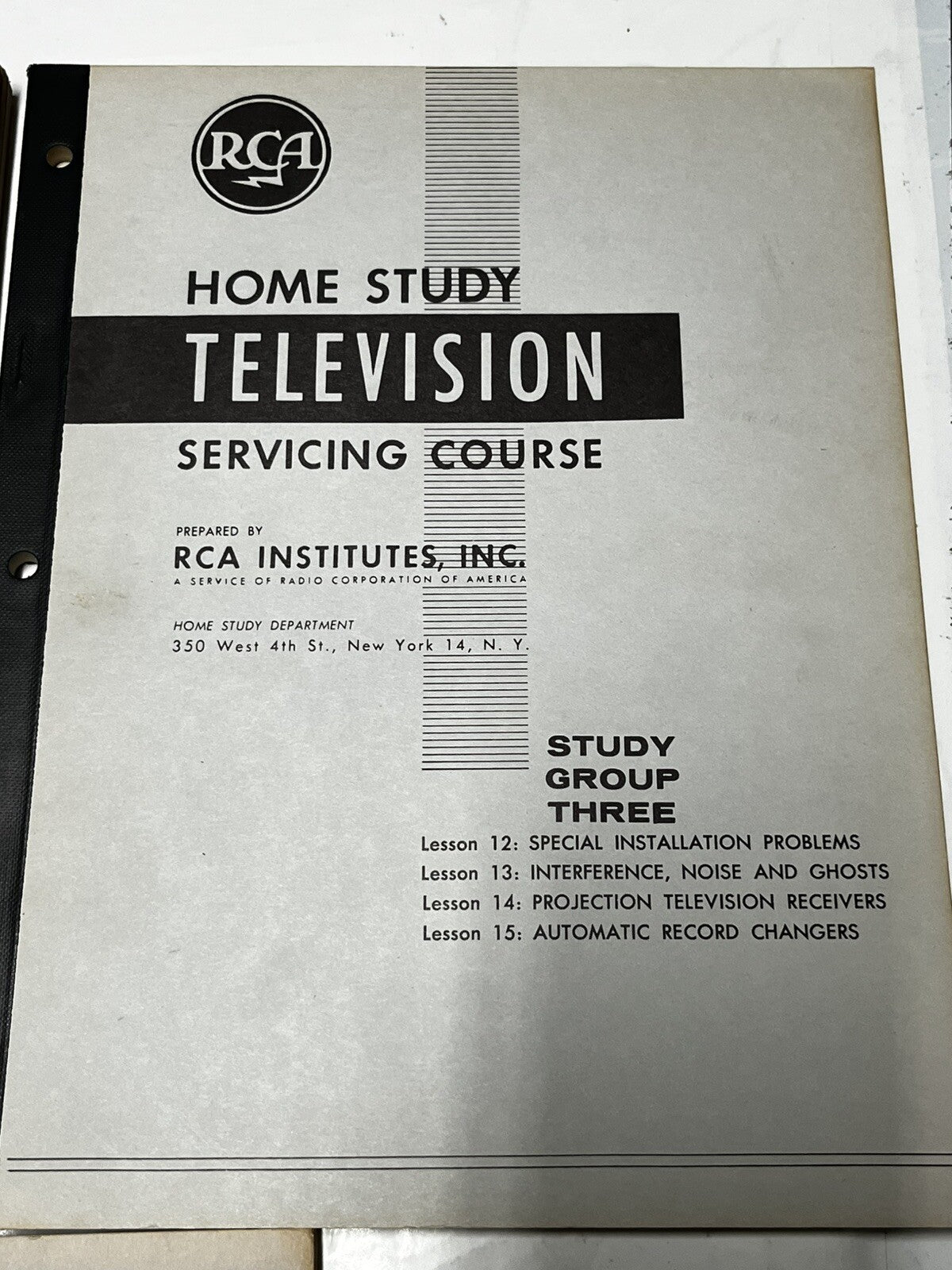 RCA Home Study Television Servicing Course, Study Group 3, Unit 9, Unit 6