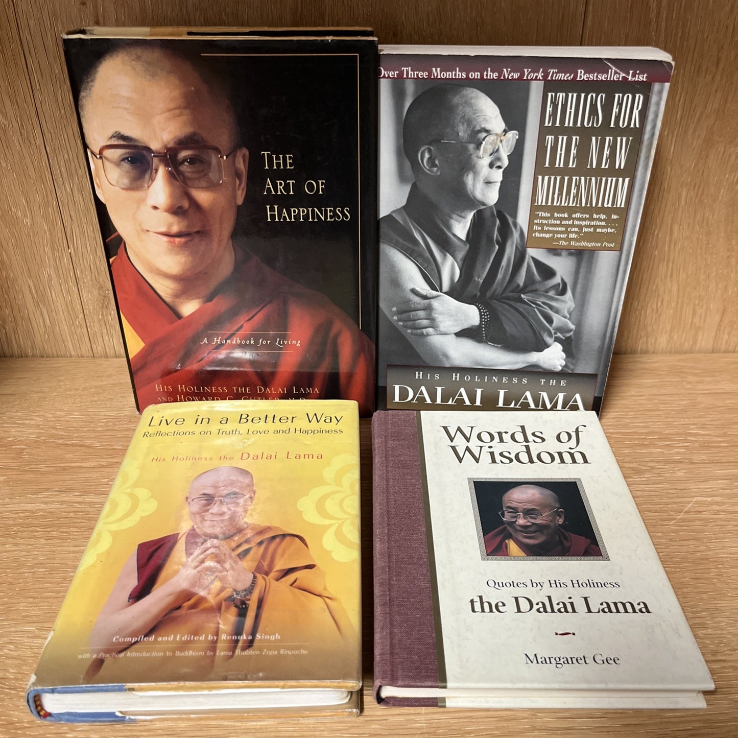 Dalai Lama Book Lot 4 Happiness, Enlightenment , Words Of Wisdom ..more