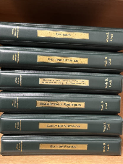 Wall Street Investing Workshop 6 Lot 7 VHS Cassette &3 Workbook Wade Cook