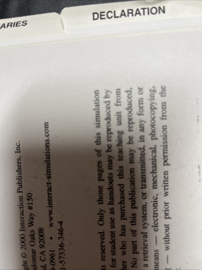 PATRIOTS A Simulation And Resource Notebook On The American Revolution 