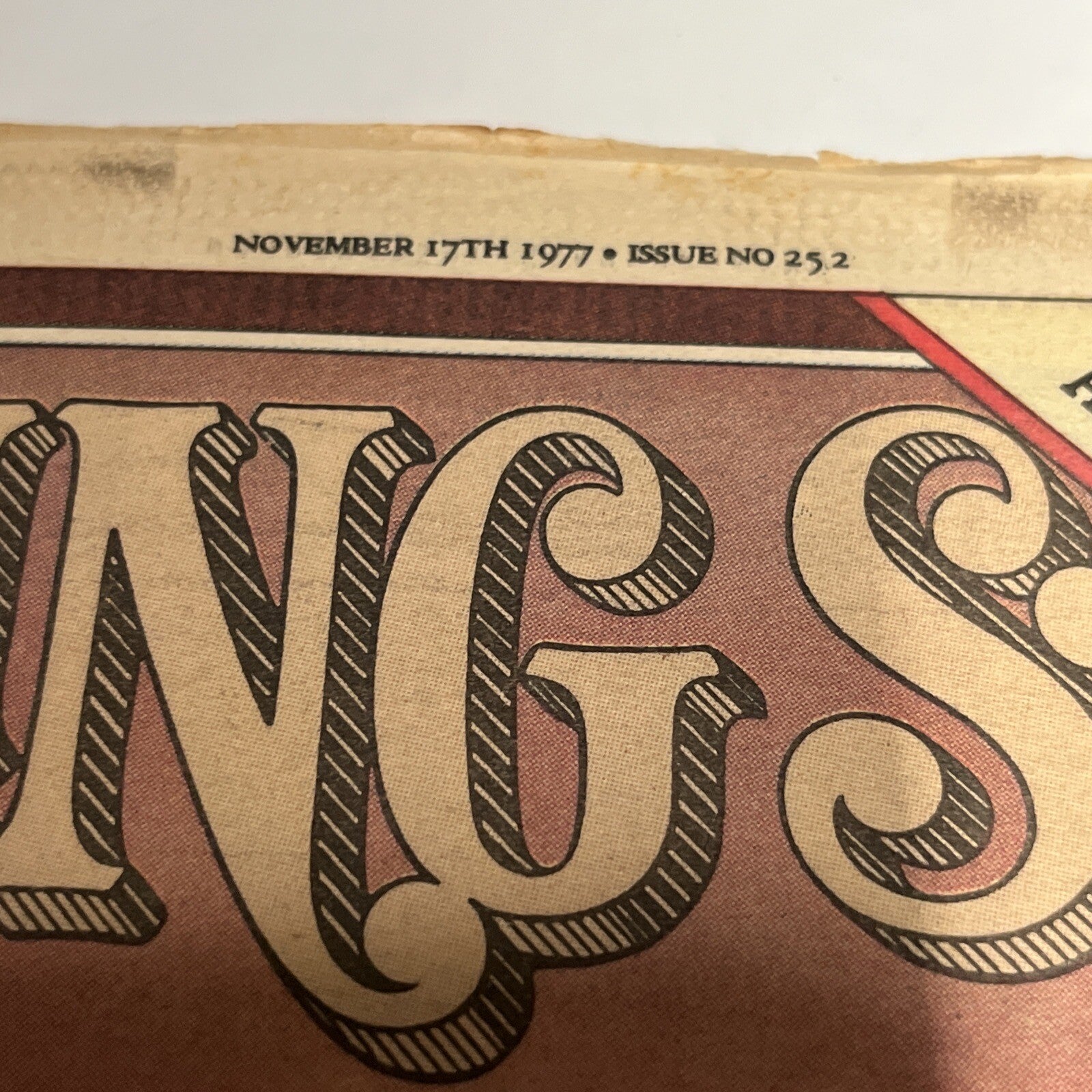 ROLLING STONE MAGAZINE  1977 nov 17 # 252 - THE WHO, RANDY NEWMAN, LEO SAYER 