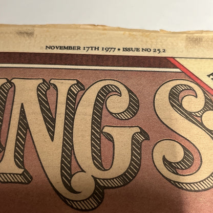 ROLLING STONE MAGAZINE  1977 nov 17 # 252 - THE WHO, RANDY NEWMAN, LEO SAYER 