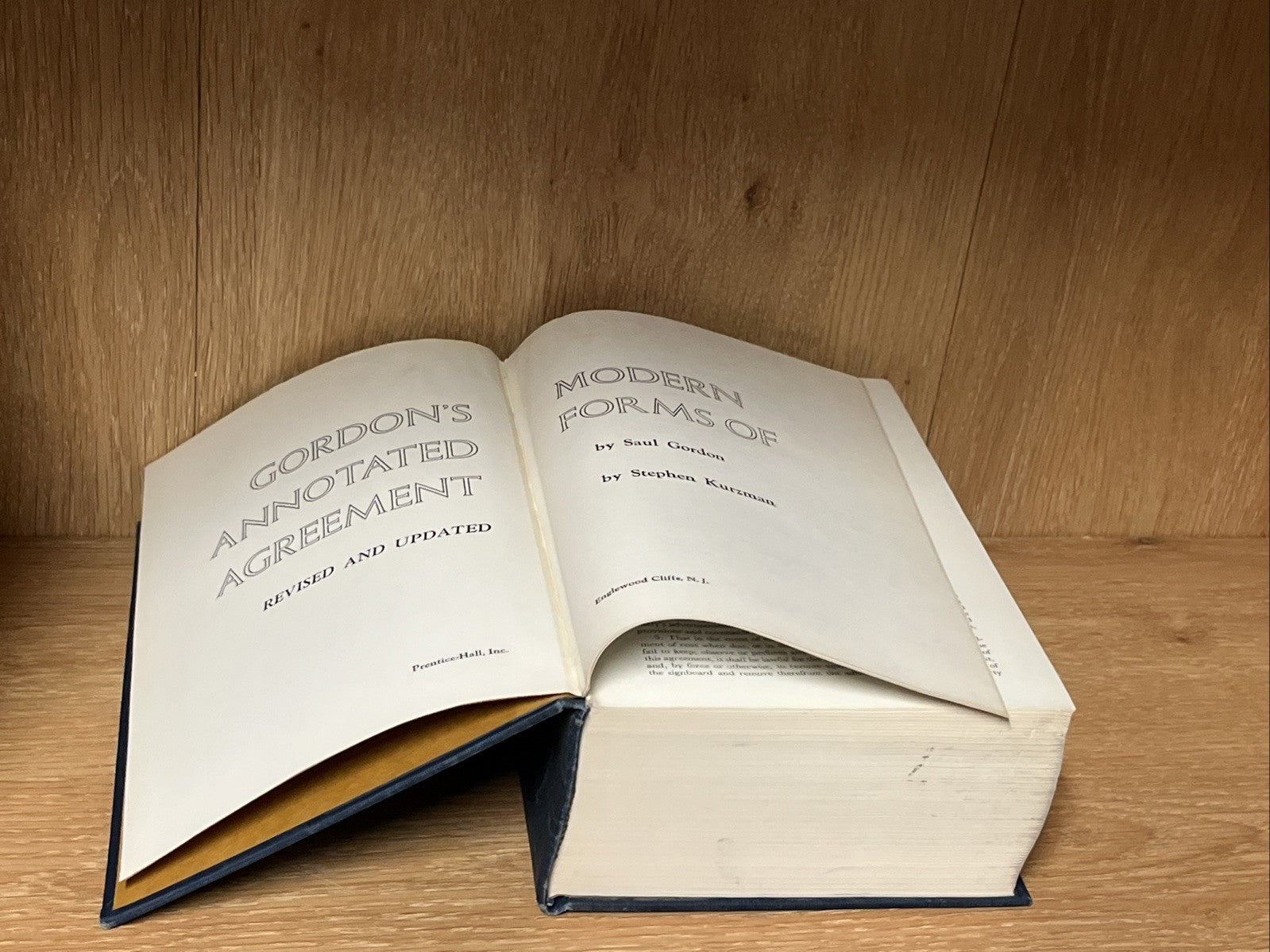 1970 Gordon’s Modern Annotated Forms Of Agreement Saul Gordon Revised & Updated