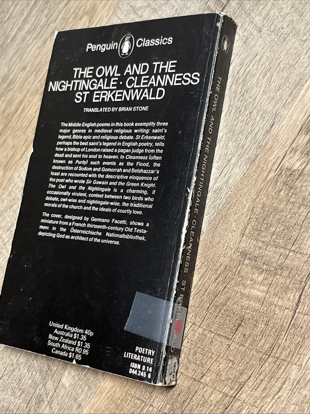 The Owl and the Nightingale,Cleanness St Erkenwald 1st Ed 1971 The Fast