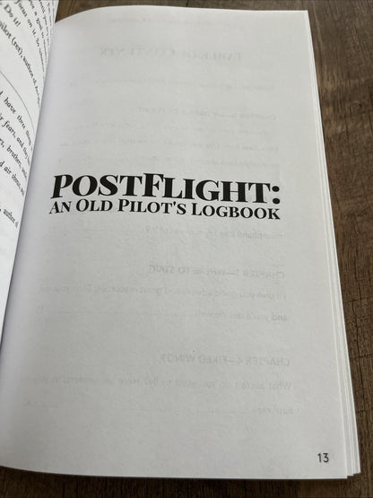 Postflight: An Old Pilot's Logbook by Byron Edgington (English) Hardcover Book