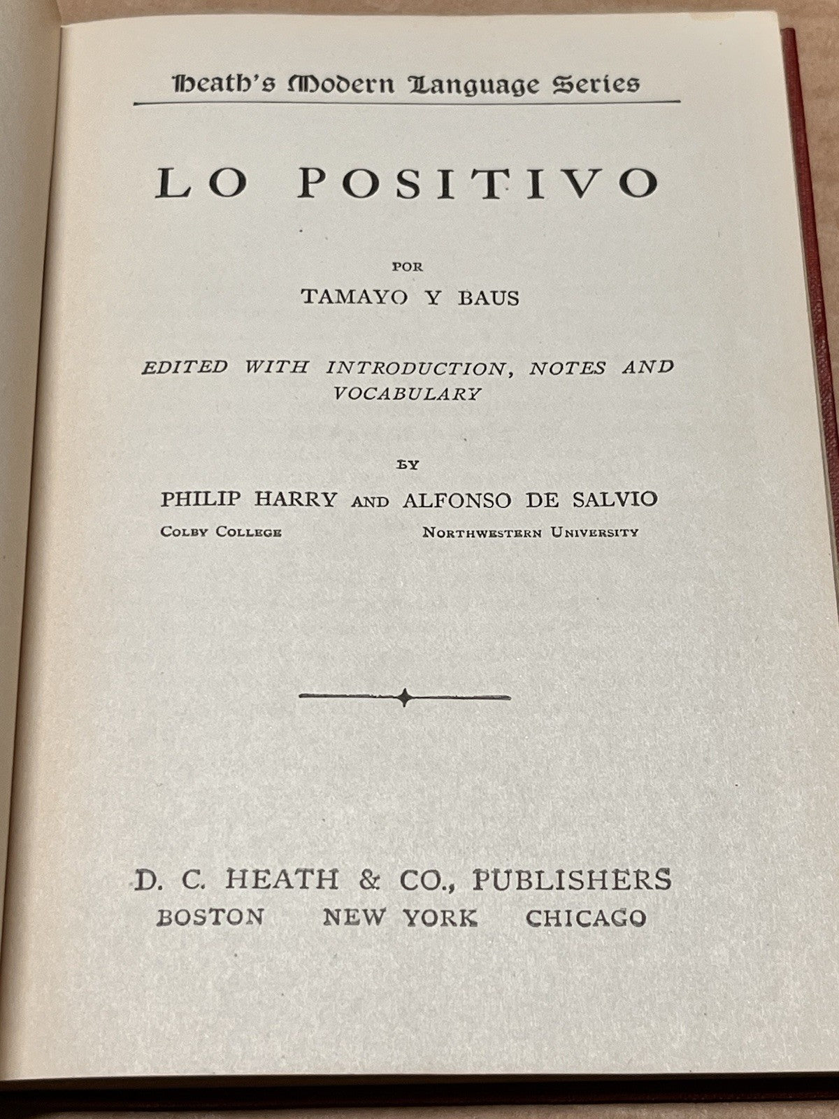 : Lo Positivo by Tamayo y Baus