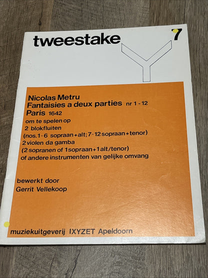Metrus: Tweestake Part 7 - S/A-S/T (Recorder Ensemble) Sheet music