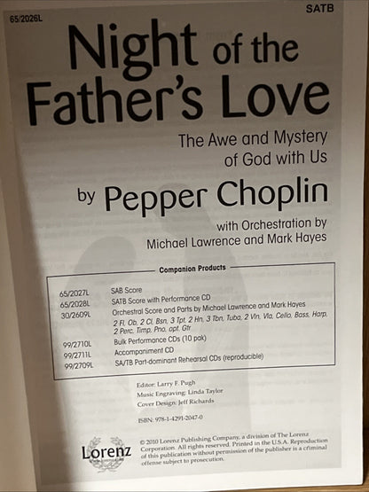 Night of the Father's Love SATB: The Awe and Mystery of God with Us by Pepper