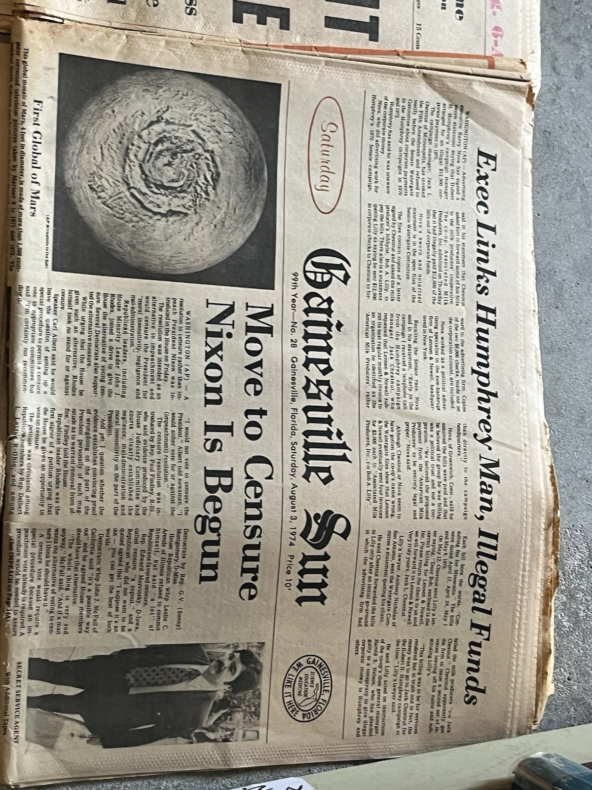 LOT OF 6 1974 WATER GATE SCANDALS NIXON RESIGNED, , FORD BECOMES PRESIDENT