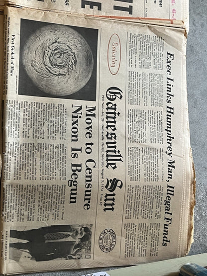 LOT OF 6 1974 WATER GATE SCANDALS NIXON RESIGNED, , FORD BECOMES PRESIDENT