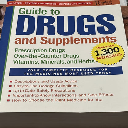 READER'S DIGEST GUIDE TO DRUGS AND SUPPLEMENTS *Excellent Condition*