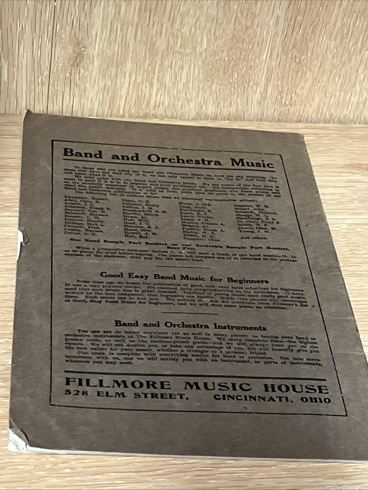The FILLMORE Sacred Orchestra Folio No.2 : A Collection Of Well Known Hymn 1931