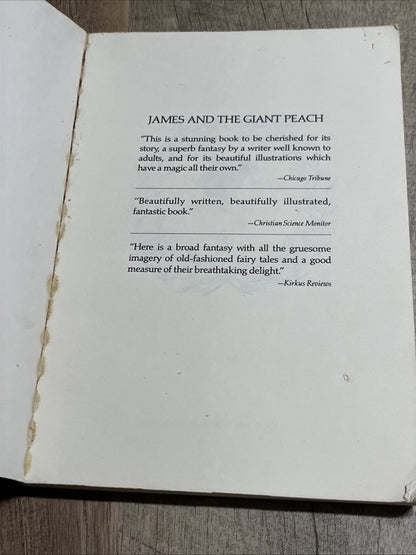 James and the Giant Peach by Raold Dahl 1980 Bantam Skylark First Edt Paperback