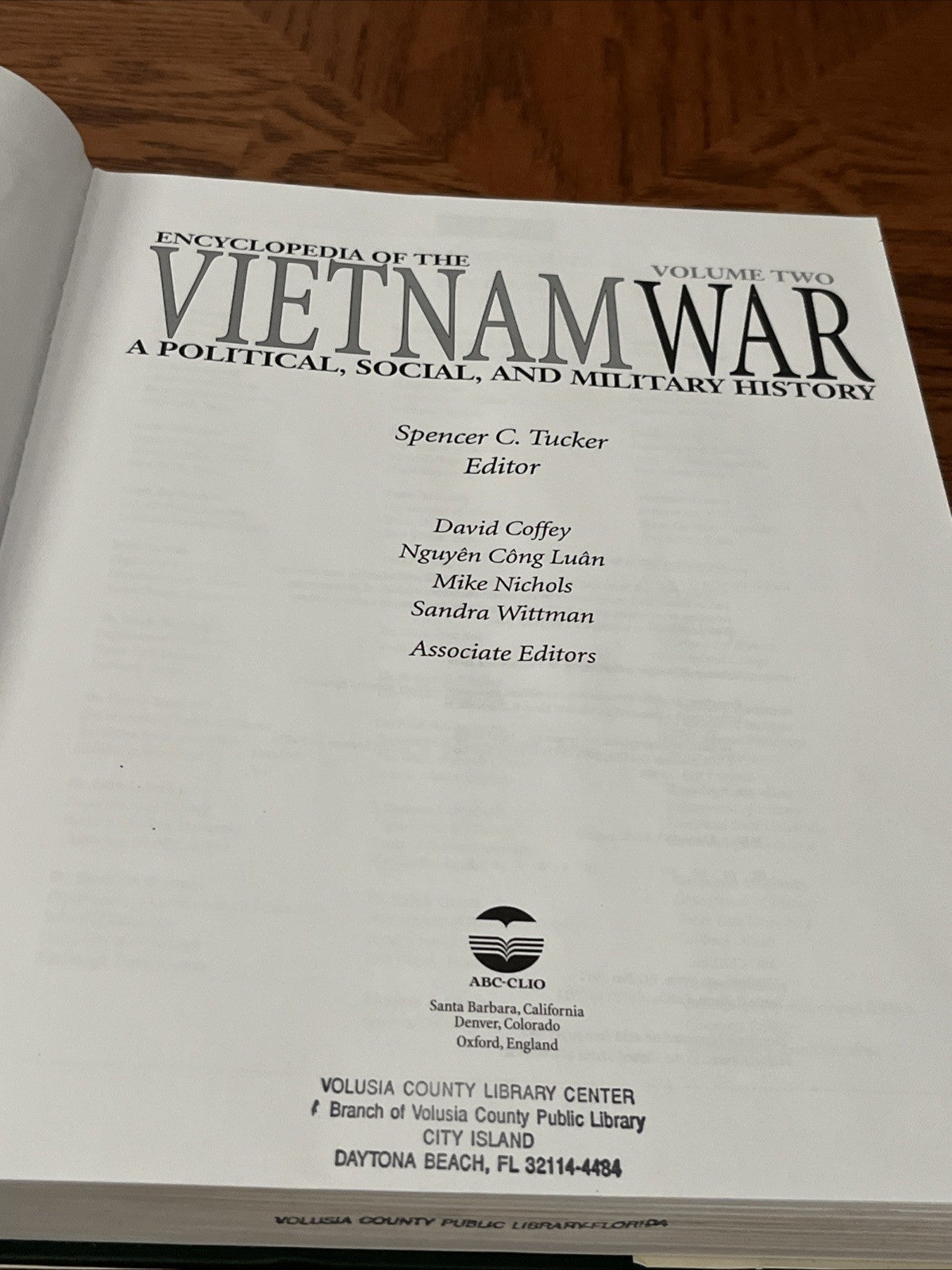 Encyclopedia of the Vietnam War Volume Two by Spencer Tucker, hb/dj 1998