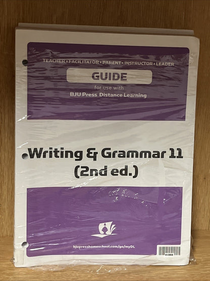 BJU Press Distance Learning Writing And Grammar Grade 11 ( 2nd Edition )