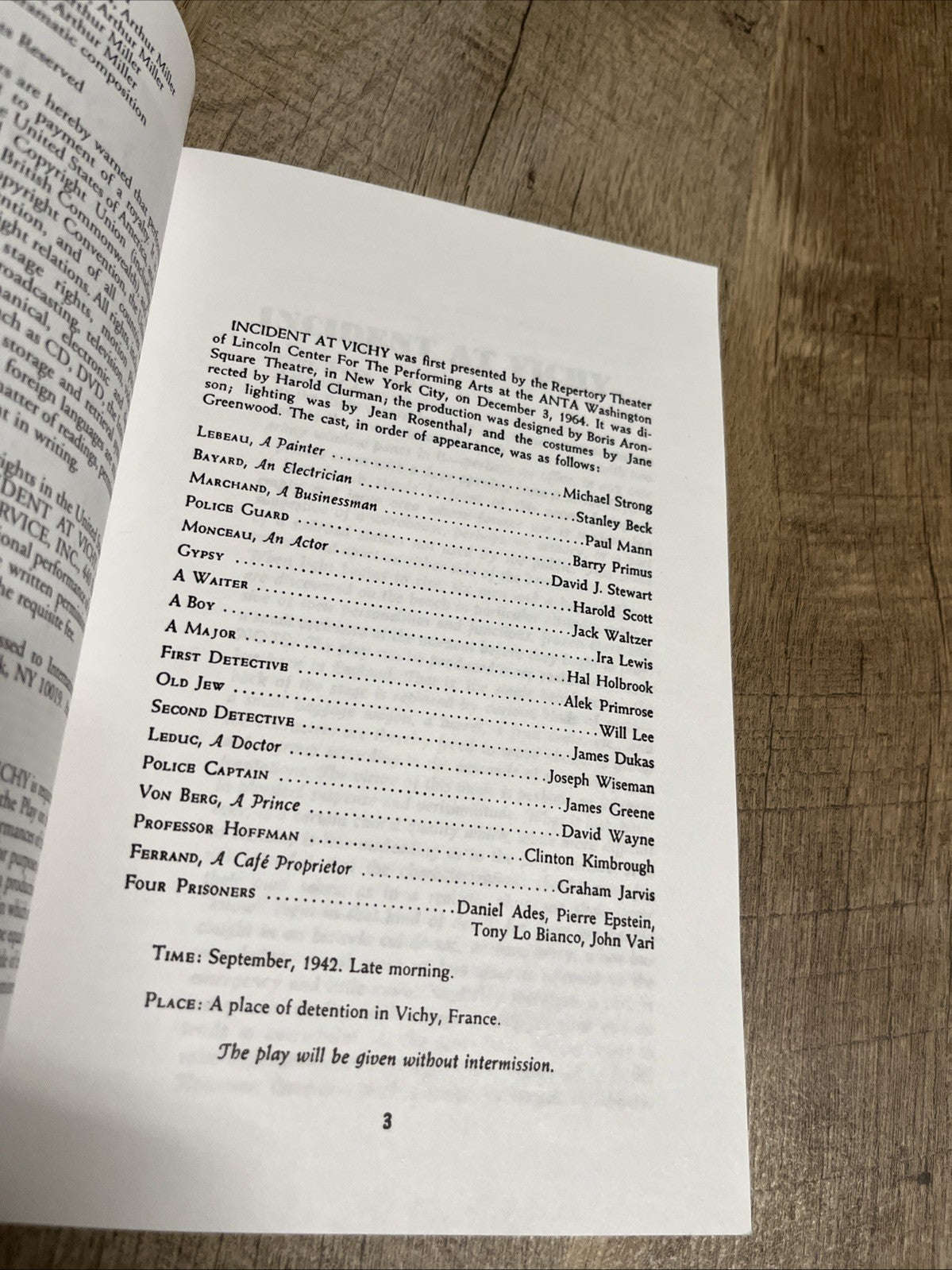 Incident At Vichy Arthur Miller 1994