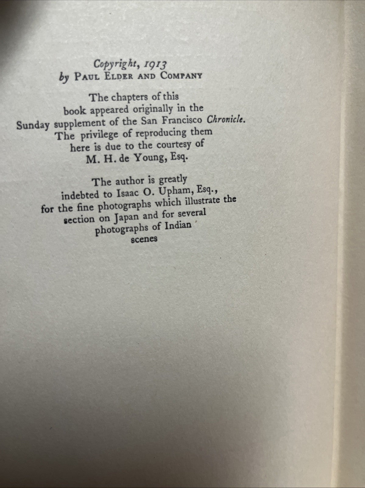 The Critic in the Orient By George Hamlin Fitch / 1st Edition ( 1913 )