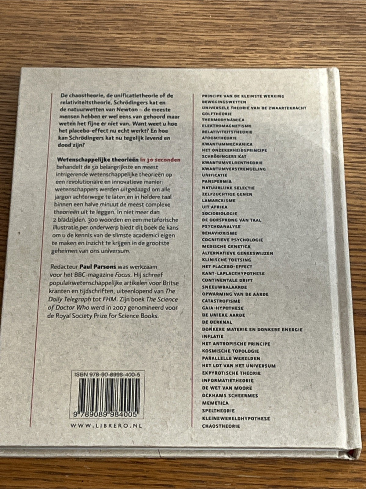 Paul Parsons Wissenschaftliche Theorien in 30 Sekunden: D (Hardback)
