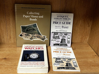 4 Antiques,Collectibles Book Collecting Paper Money Bonds,American Pocket Watche