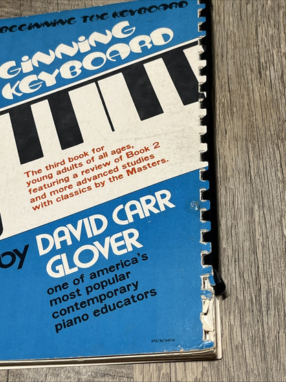 Beginning the Keyboard Book 3 by David Carr Glover (T017) 1963