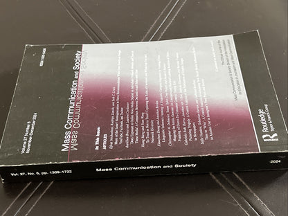 International Mass Communication and Society Volume 27 Number 6 , ISSN 1520-5436