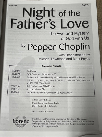 NIGHT OF THE FATHER'S LOVE: THE AWE AND MYSTERY OF GOD By Pepper Choplin Plus CD
