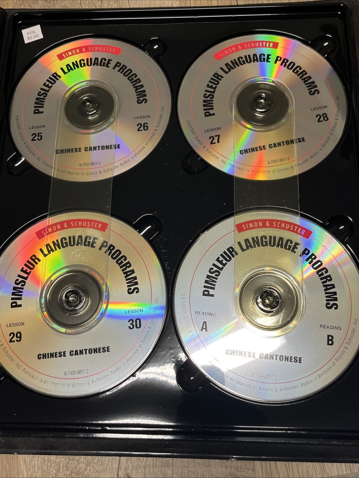Pimsleur Chinese Cantonese Language  Program 15 Audio CDS & BOOK Missing Vol 3,4