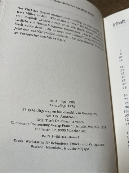 Anja Meulenbelt Die Scham ist vorbei : Eine persönliche Erzahlung. 1983 German